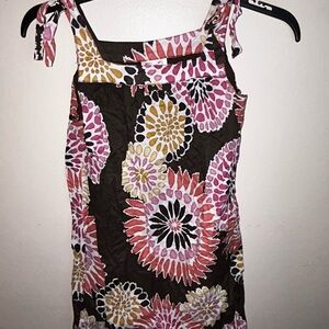Mossimo Supply Co. Floral Camisole - Pink, Yellow, Brown